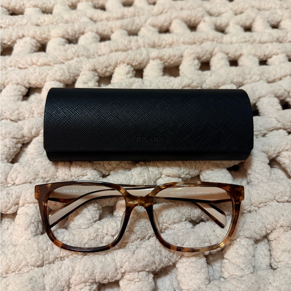 Prada Brown Tortoise Glasses with Prada Case